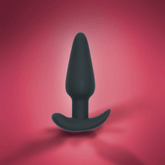 SILICONE BUTT PLUG W/ R/C - BLACK